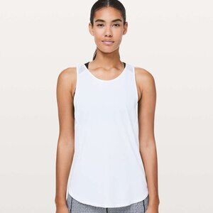Lululemon Sculpt Tank II White Mesh Running Workout Top Size 6